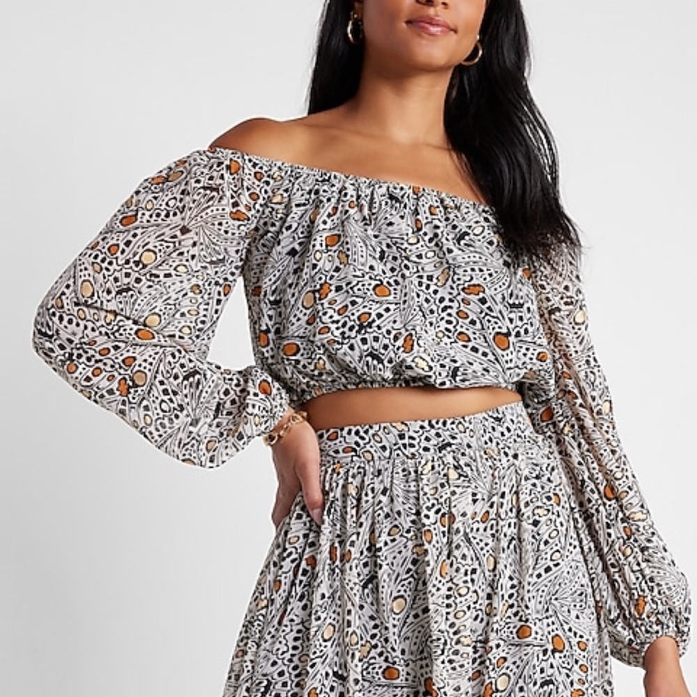 Off the shoulder crop top